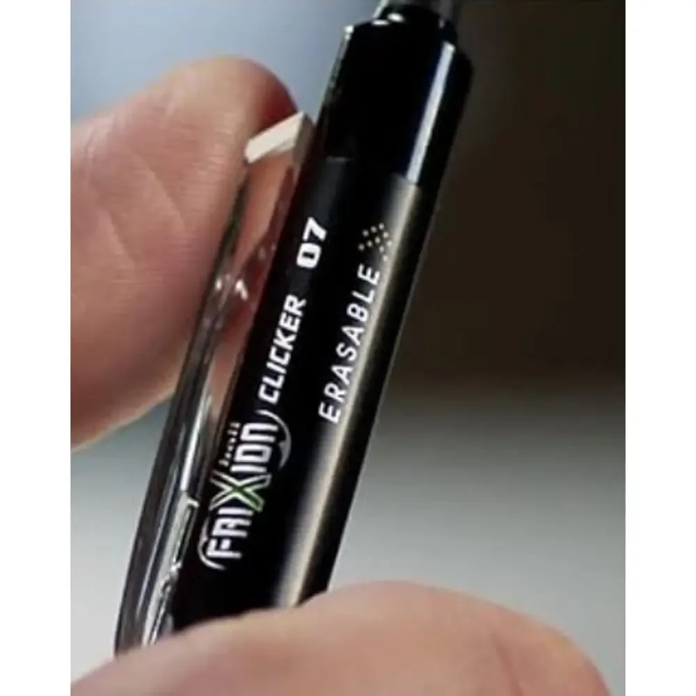 Pack of 12 Pilot, FriXion Clicker Erasable Gel Pens, Fine Point Pens, Black